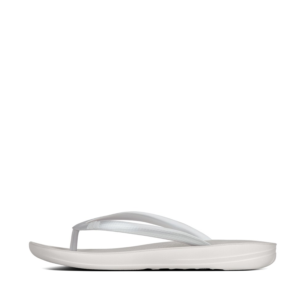 Fitflop Womens Flip-flops Silver - Iqushion Ergonomic - 93HNKLYIG